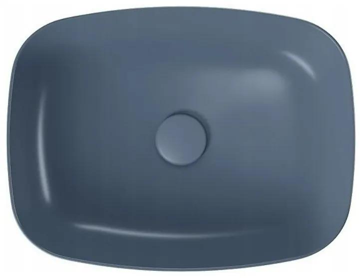 Cersanit Larga, umývadlo na dosku 50x38,5x13,5 cm, modrá matná, K677-067