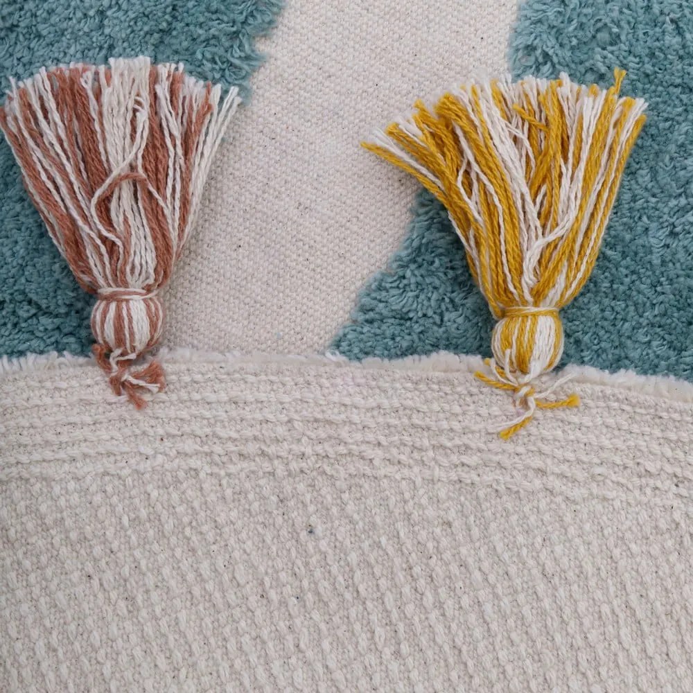 Detský ručne vyrobený koberec Nattiot Rainbow, ø 110 cm