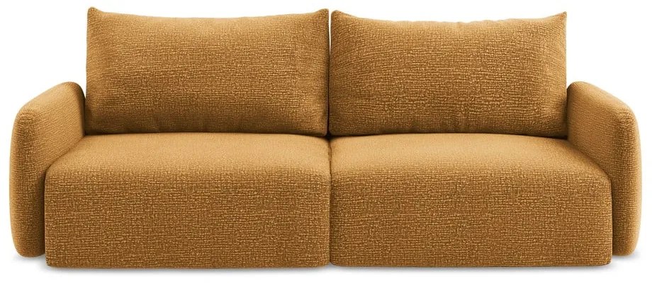 Oranžová rozkladacia/s úložným priestorom pohovka 238 cm Kalena – Makamii