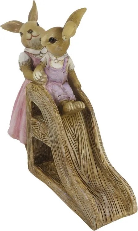 Veľkonočné dekorácie králikov u šmykľavky - 14 * 6 * 15 cm