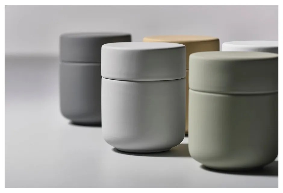 Zelená kameninová dóza s vekom Zone UME