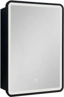 Zrkadlová skrinka s osvetlením SAT 50x71 cm čierna SATZGALED5071CE