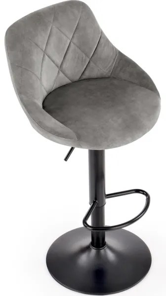 Barová stolička 106x47 cm šedá/čierna