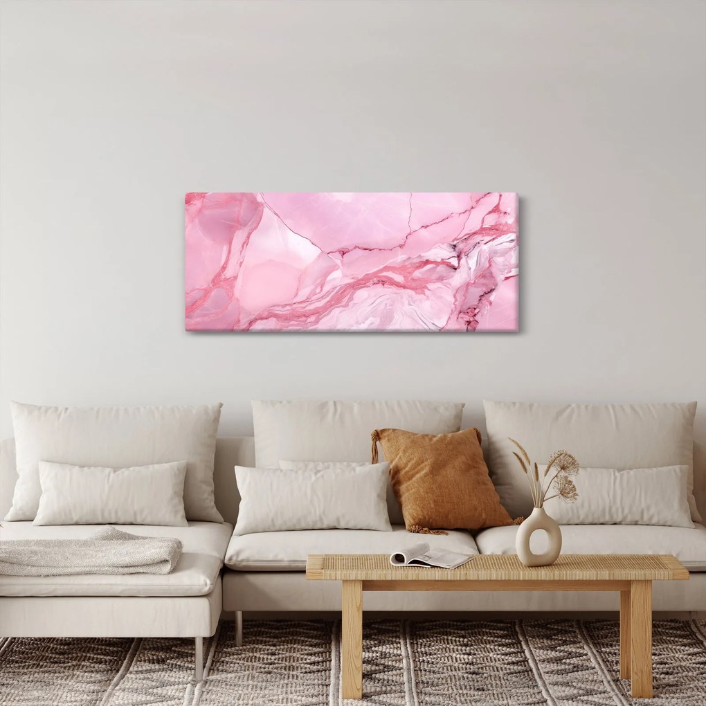 Obraz - Ružový mramor (120x50 cm)
