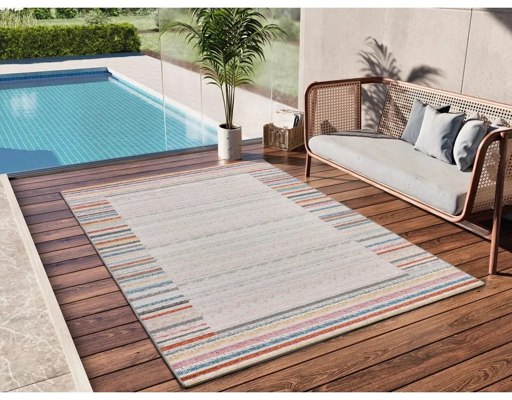 Krémovobiely vnútorný a vonkajší koberec 80x150 cm Samara – Universal