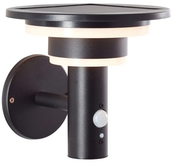 Brilliant - LED Solárne nástenné svietidlo so senzorom GARVINA LED/3W/3,7V IP44