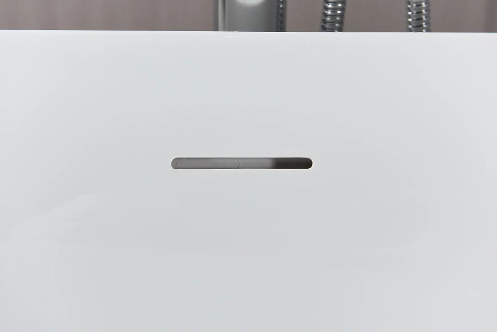 Erga Norah, voľne stojaca vaňa ku stene 140x72 cm + odtoková zátka, biela lesklá, ERG-NORAH-140072-WH-WH