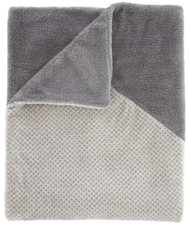 Sivá deka z mikroplyšu 130x170 cm Cosy Larsson Geo – Catherine Lansfield