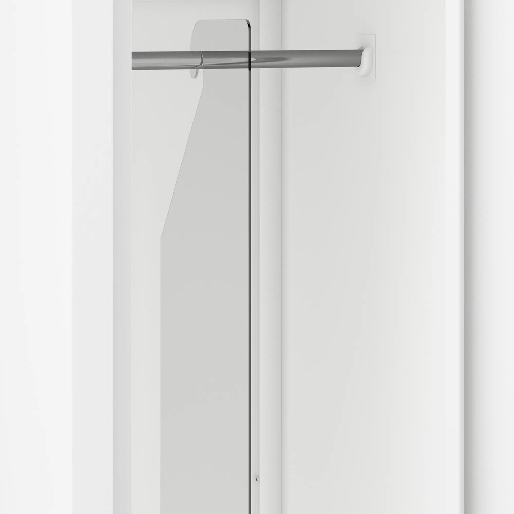Jednoduchá šatníková pracovná skrinka, úzka, biela, 300x1800x500 mm: KACPER II Plus
