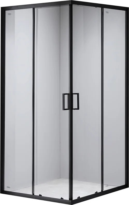 BPS-koupelny Štvorcový sprchový kút BL30C 100x100 čierna/transparent - bez vaničky