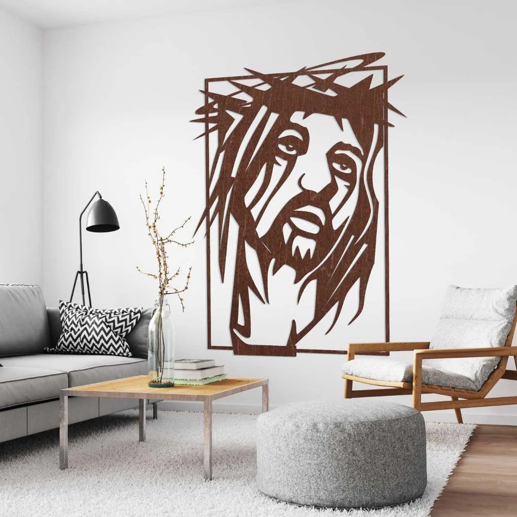 Dekorácia z dreva Ježiš Kristus - FEIGHTO: Preglejka Topoľ - Honey 3071 40 x 31 cm 4537-100800 PR0422