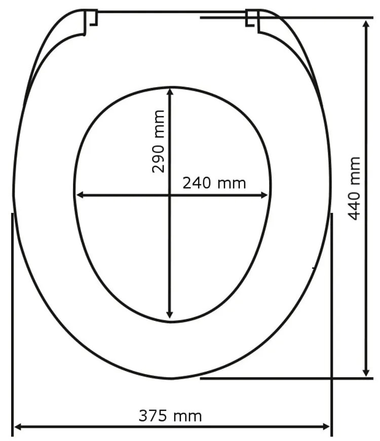 WC sedadlo Wenko Ape, 44,5 × 37,5 cm