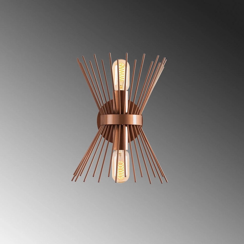 Nástěnná lampa Budle měděná