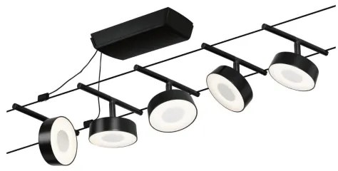 Paulmann 94479 - SADA 5xLED/5W Bodové svietidlo CIRCLE 230V čierna
