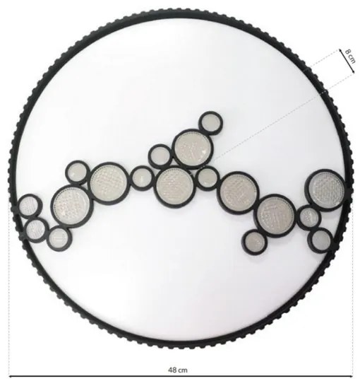 LED Stmievateľné stropné svietidlo LENA LED/40W/230V + diaľkové ovládanie