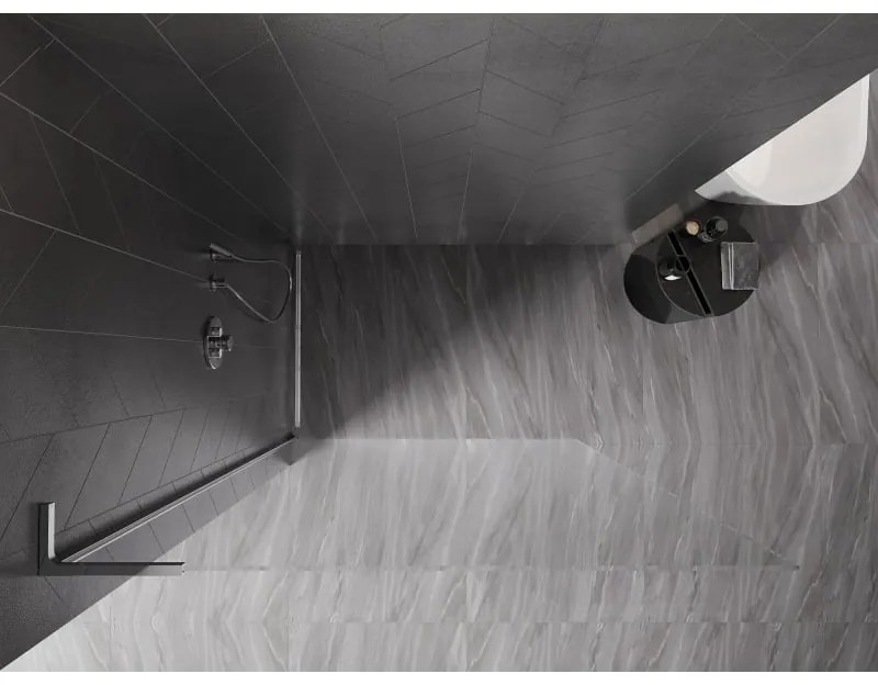 Mexen, Mexen Kioto-X L sprchová stena 100 x 200 cm, 10 mm priehľadná, chróm - 800-100-107-01-00-X