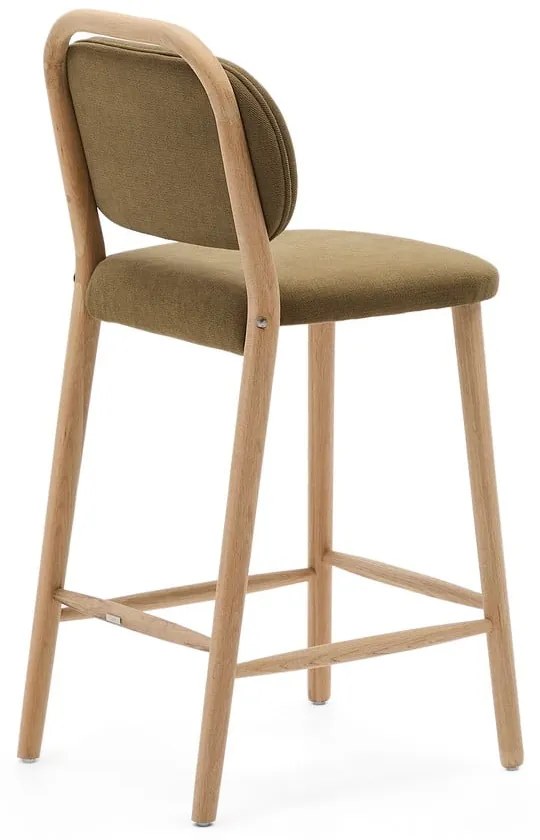Kaki barová stolička (výška sedadla 66 cm) Helda – Kave Home