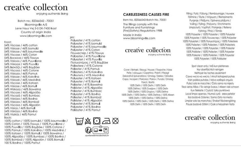 Dekoračný vankúš s prímesou bavlny 50x50 cm Asu – Bloomingville