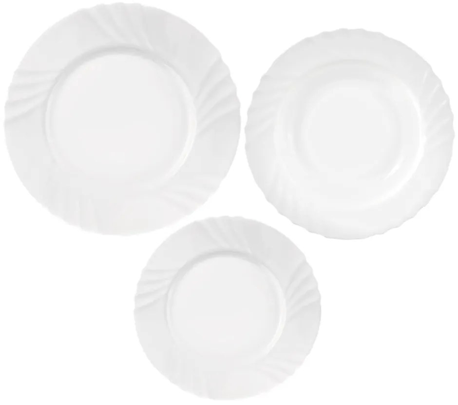 Sklenená jedálenská súprava 18 ks Luna – Orion