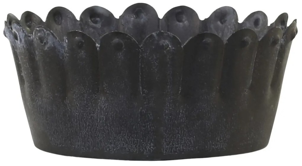 Granitový antik kovový svietnik na čajovú sviečku Dorra - Ø 8*3,5 cm