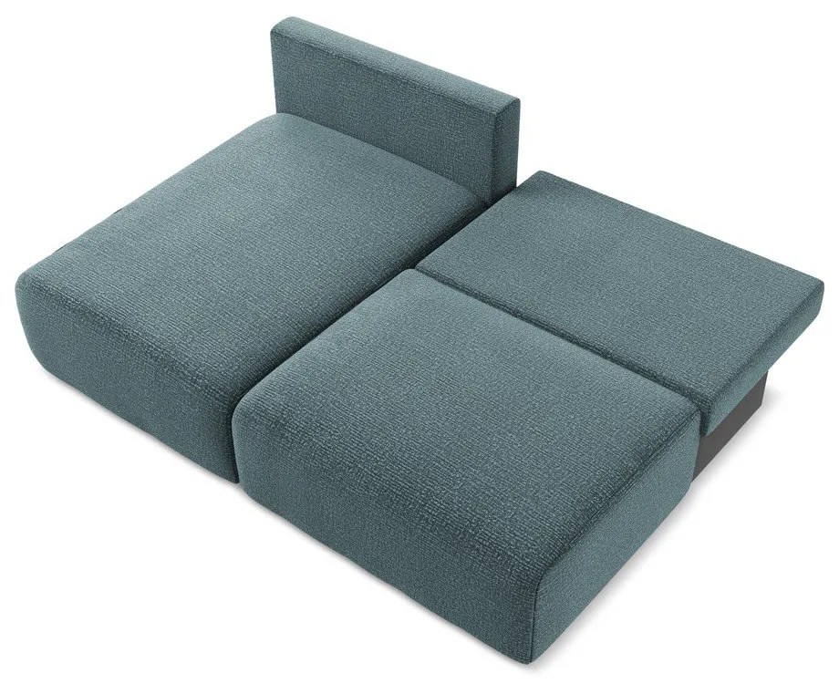 Tyrkysovomodrá rozkladacia/s úložným priestorom rohová pohovka (ľavý roh) Kalena – Makamii