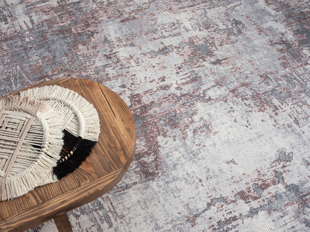 My Flair, Kusový koberec Avery grau/braun – na von aj na doma, 200x290, šedá, chodba / predsieň