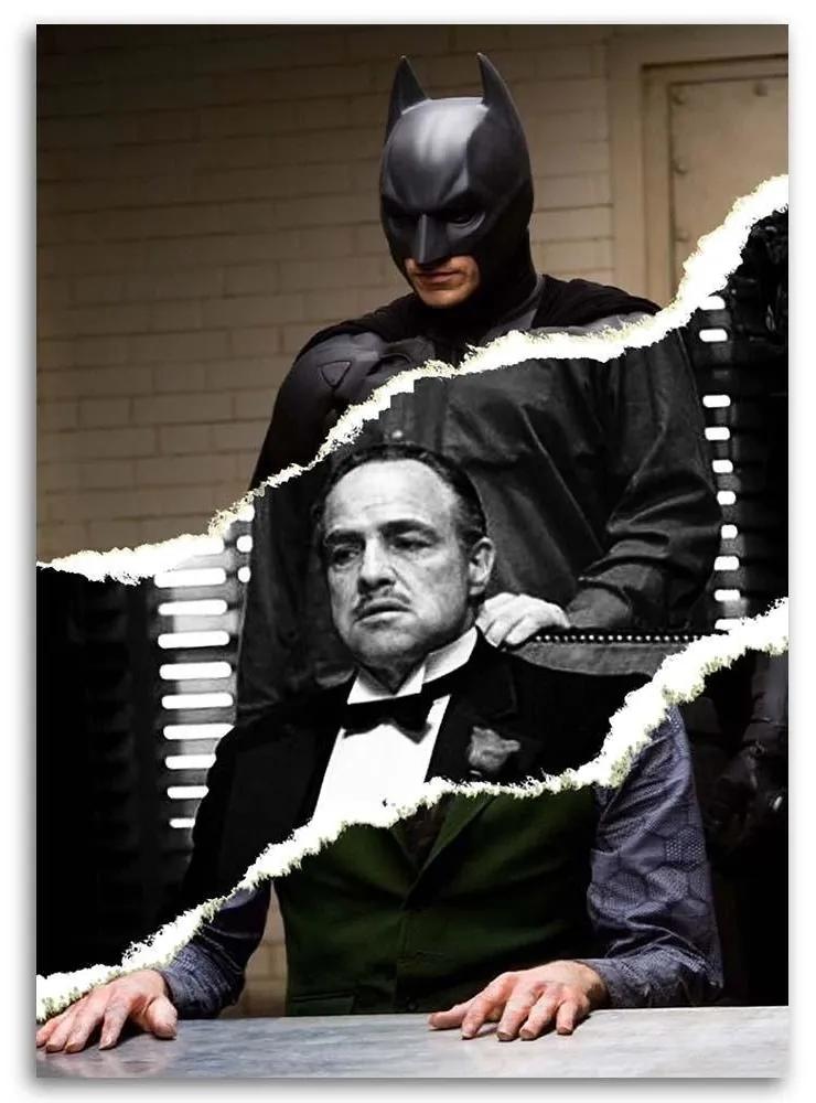 Gario Obraz na plátne Koláž Batman a Krstný otec - Norrobey Rozmery: 40 x 60 cm