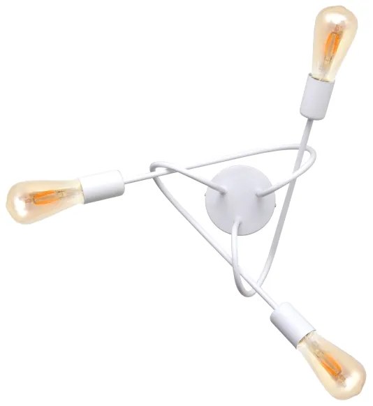 Detský prisadený luster OXFORD 3xE27/15W/230V biela