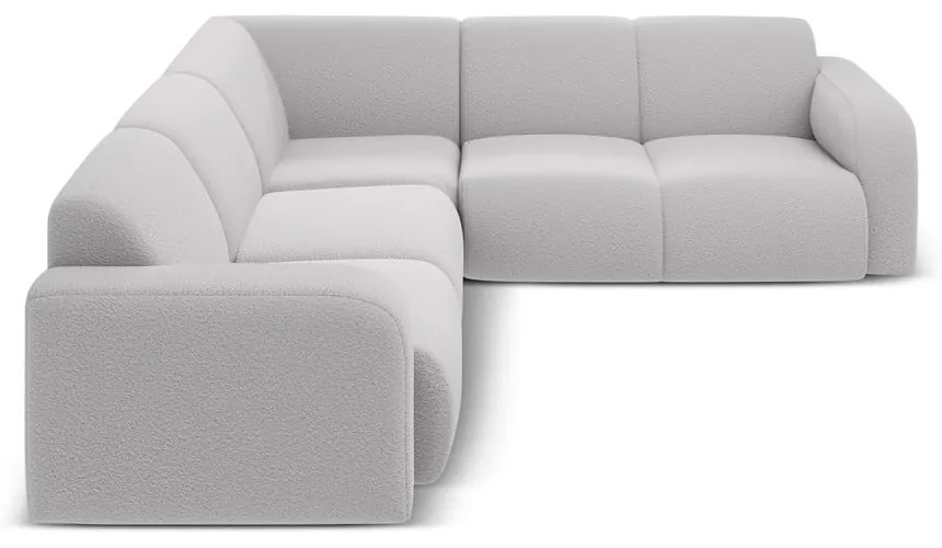 Svetlosivá rohová pohovka z textílie bouclé (variabilná/do L) Molino – Micadoni Home