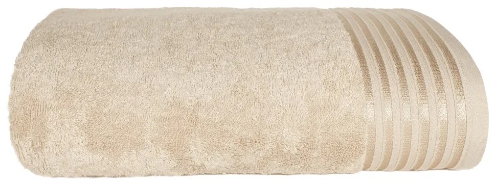 Bavlnený froté uterák s modalom VELA 70x140 cm béžový