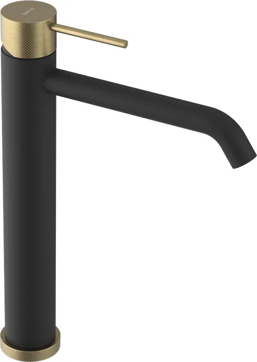 Sapho Sapho, ULTRASAN stojanková umývadlová batéria, čierná mat/zlato mat, UT007VBG