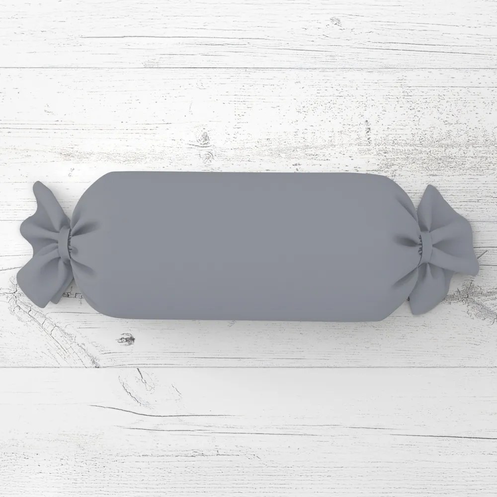 Biante Vankúš valec bonbon Rongo RG-068 Sivý 15x80 cm