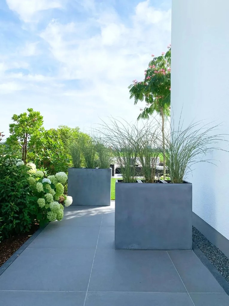 Kvetináč ELEMENTO, sklolaminát, šírka 88 cm, betón design