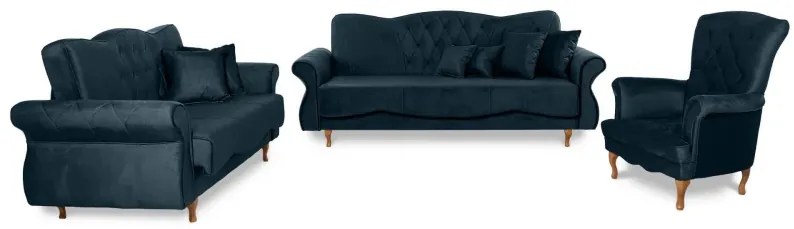 Pohovka Panama 3, modrá (monolith 77)