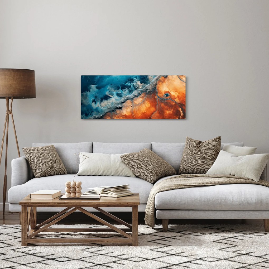 Obraz - Voda a oheň (120x50 cm)