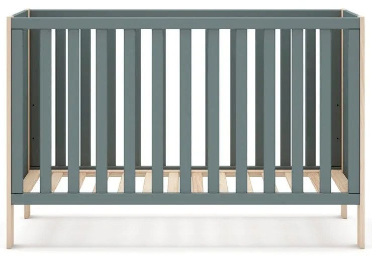 Postieľka 60x120 cm v prírodnej farbe/sivozelená Esteban – Marckeric