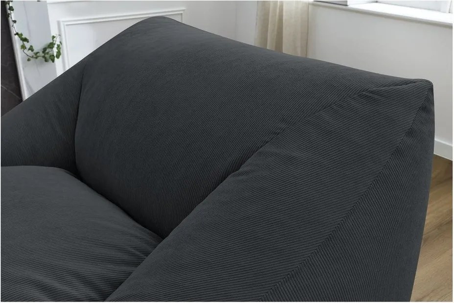 Tmavosivý menčestrový sedací vak Lilibet – Bobochic Paris