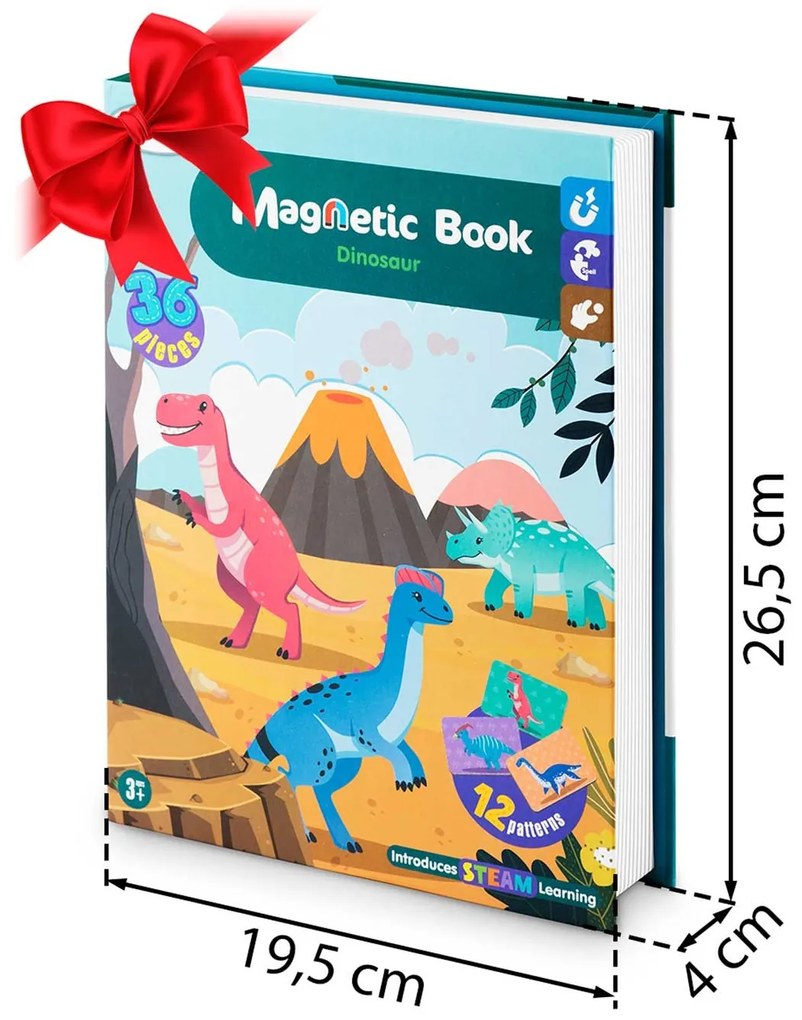 Ricokids Magnetická kniha Puzzle Dinosaury RK-770