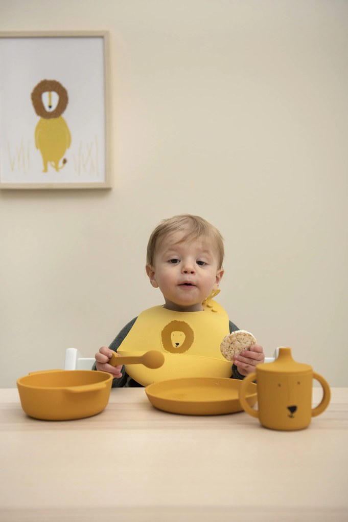 Detský silikónový hrnček Mr. Lion