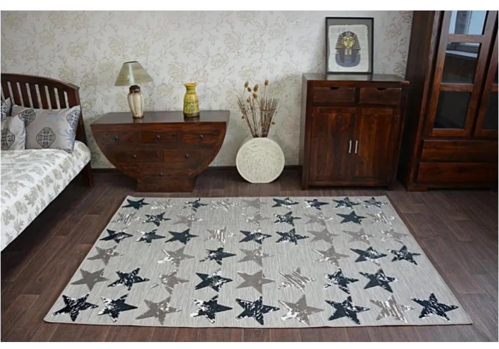 Kusový koberec PP Hviezdy hnedý 120x170cm
