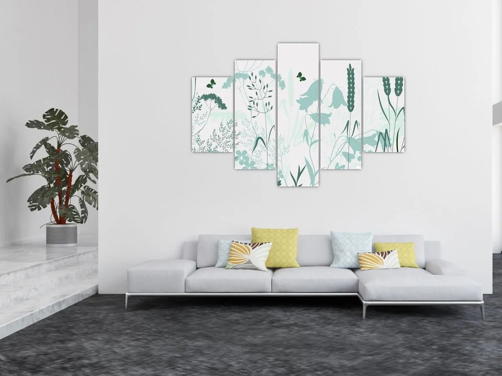 Obraz - Lúka vektor (150x105 cm)