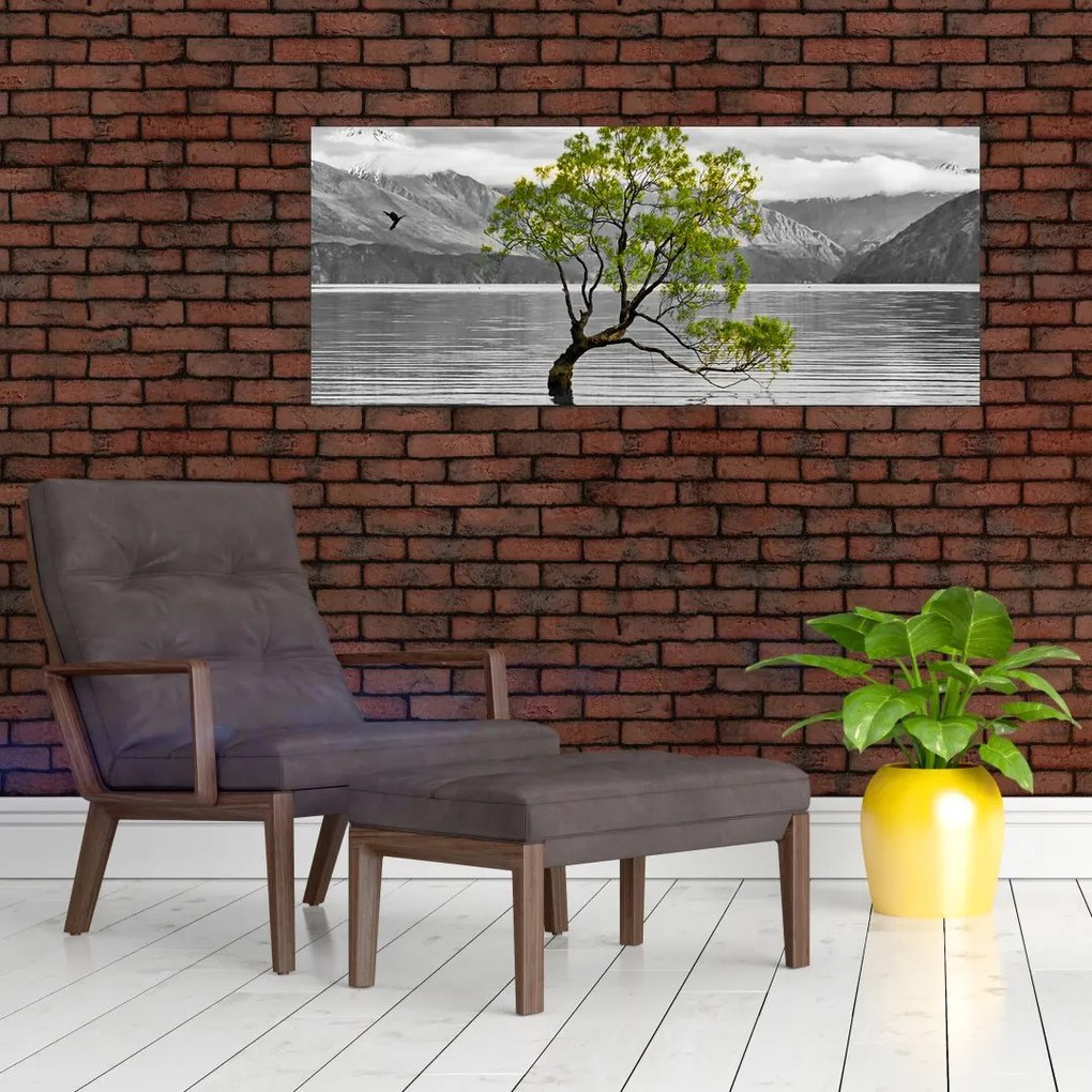 Obraz stromu uprostred jazera (120x50 cm)