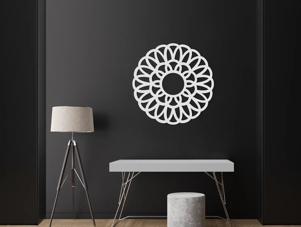 drevko Okrúhla drevená mandala Slnko Rozmer obrazu: 44,5 x 44,5 cm, Farba dekorácie: Čierna
