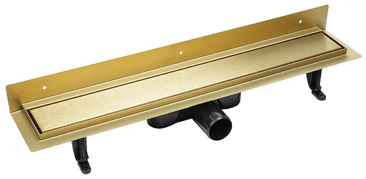 Laveo BASSO, sprchový žľab k stene, 700 mm, zlatá lesklá, LAV-COB_G71D