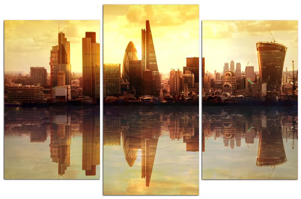 Obraz na plátne - Západ slnka  Londýn 128C (105x70 cm)