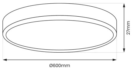 LED Stropné svietidlo MAQ LED/50W/230V 3000/4000/6500K IP40 čierna