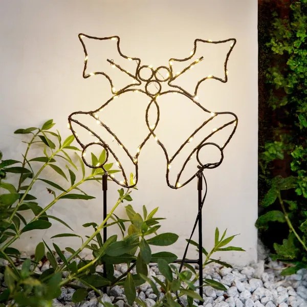 Brilagi - Vonkajšia vianočná LED dekorácia LED/3xAA IP44 55x32 cm zvončeky