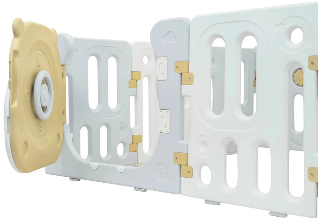 Modulárna ohrádka Hippo modrá pre deti ZOG.SQ-002 Farba: hnedá