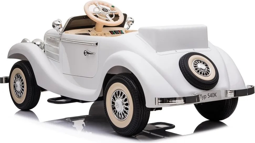 LEAN CARS Elektrické autíčko Mercedes 540K Premium LED MP3 biele