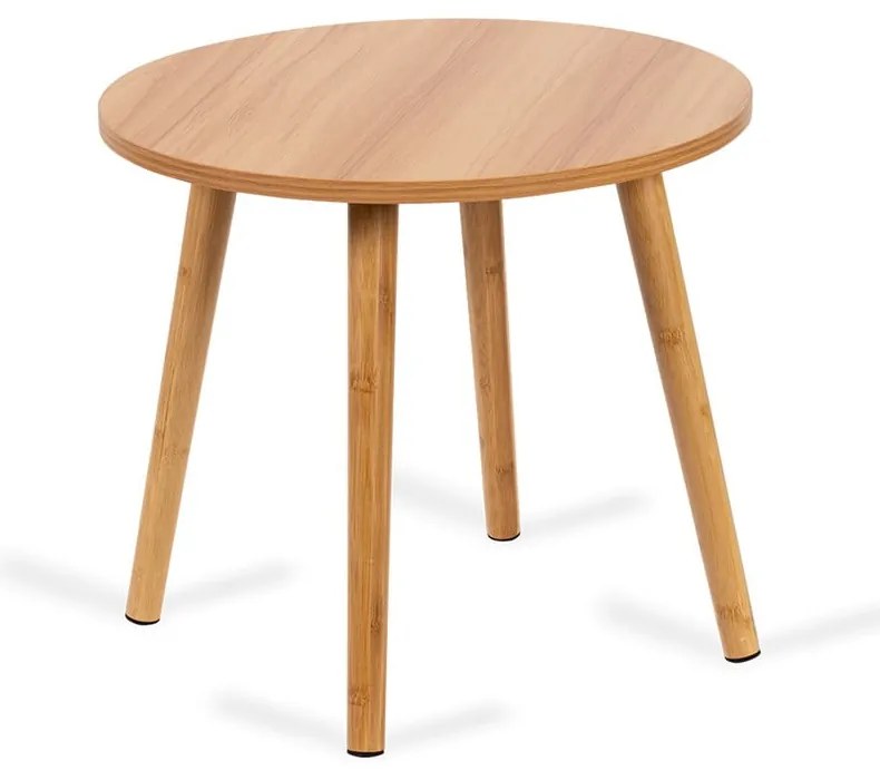 Okrúhle konferenčné stolíky v prírodnej farbe v súprave 2 ks ø 60 cm Luke – Bonami Essentials